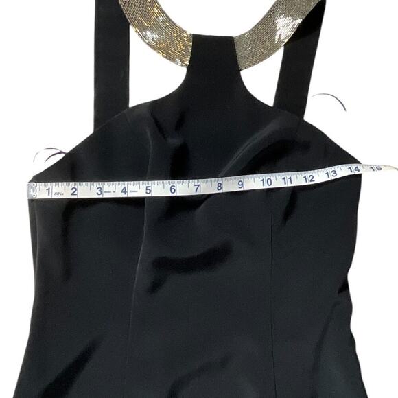 Vintage Niteline Della Roufogali Black Tie Formal Short Cocktail Dress Size 4 - Picture 6 of 13